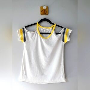 Women's cut out sleeve T-shirt